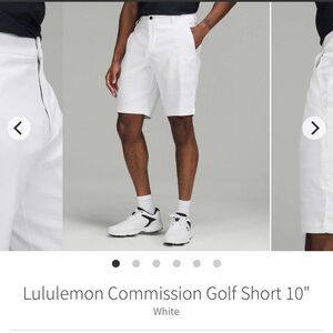 NWT lululemon commission 10” golf short white size 36